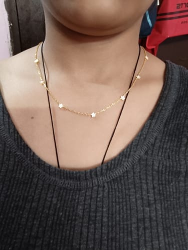 Customer photo review of Anushka Sharma Golden Star Constellation Necklace