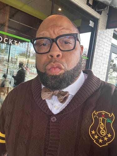 Customer photo review of Iota Phi Theta Cardigan-Final Sale