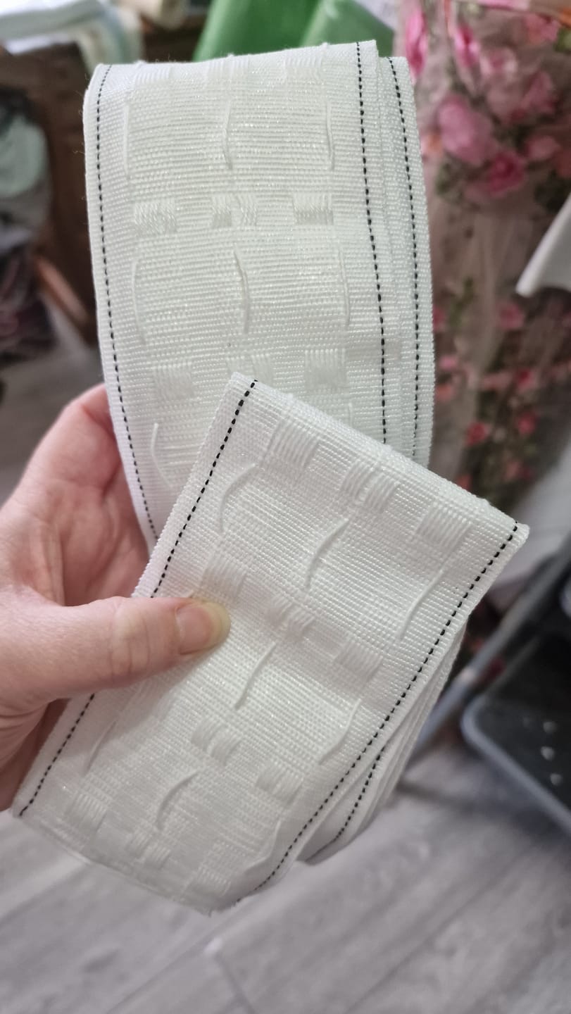 Customer photo review of Curtain Tape - White - 5 Metre Pre-cut