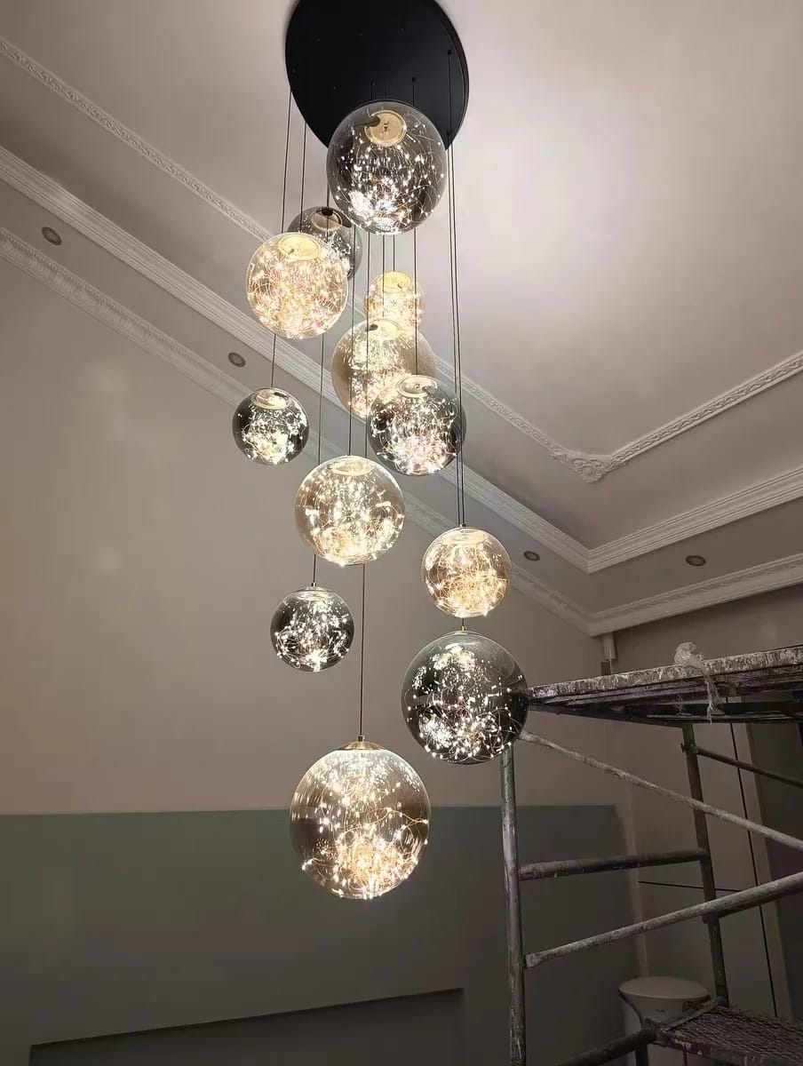Customer photo review of Danny Stairway Lighting Chandelier