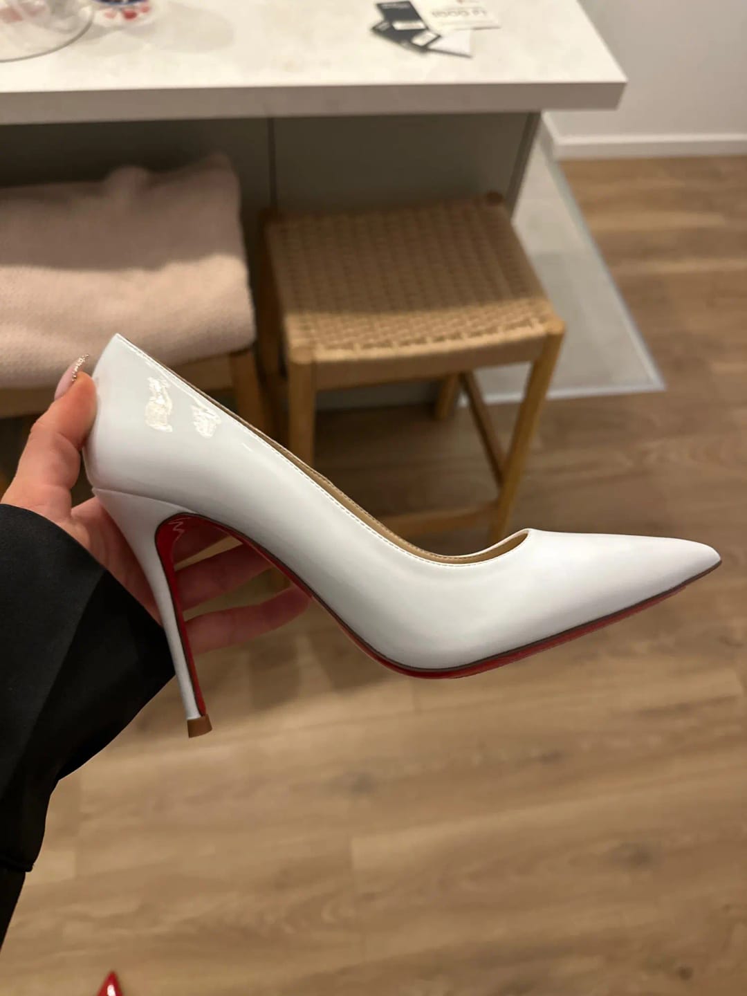 Customer photo review of Shoes Woman 2024 Trend Luxury Shoes For Women Brand Pumps Red Shiny Bottom Pointed Toe High Heels Party Elegant Ladies Shoe 2025