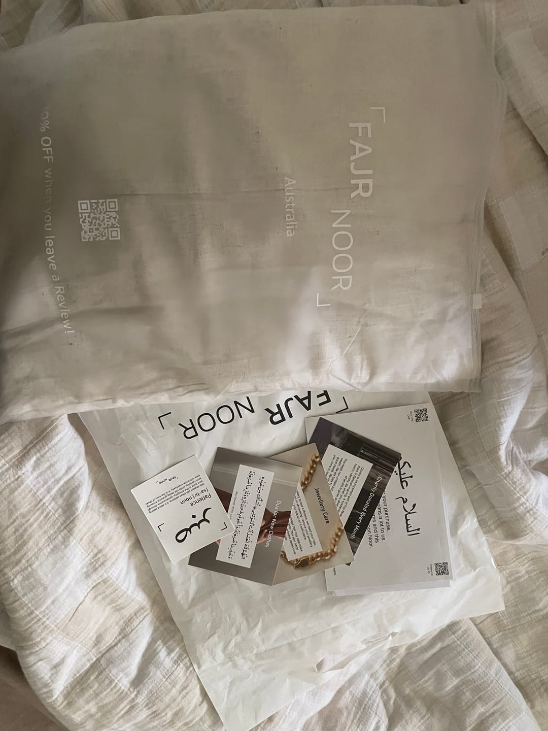 Customer photo review of 2PC Aya Linen Abaya Set - Sand