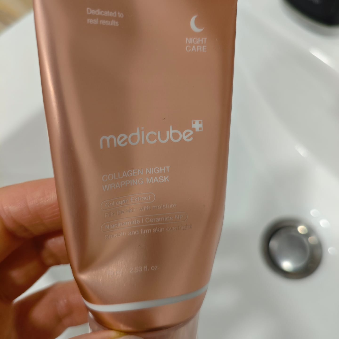 Customer photo review of Nostiprinoša nakts maska sejai Medicube Collagen Night Wrapping Mask