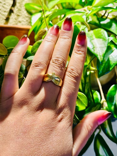 Customer photo review of Chunky Star Puff Ring