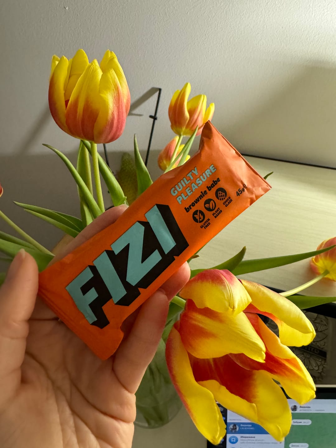 Customer photo review of BATON PROTEINOWY W POLEWIE CZEKOLADOWEJ "HAZELNUT + CHOCO" 10 X 45G