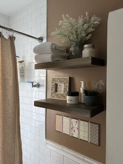Customer photo review of Rustic Floating Shelves
