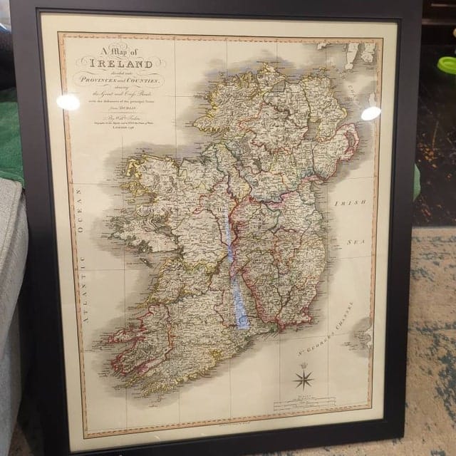 Customer photo review of Old Map of Ireland in 1798 by W. Faden - Rare Colour Atlas Map - Dublin, Belfast, Cork
