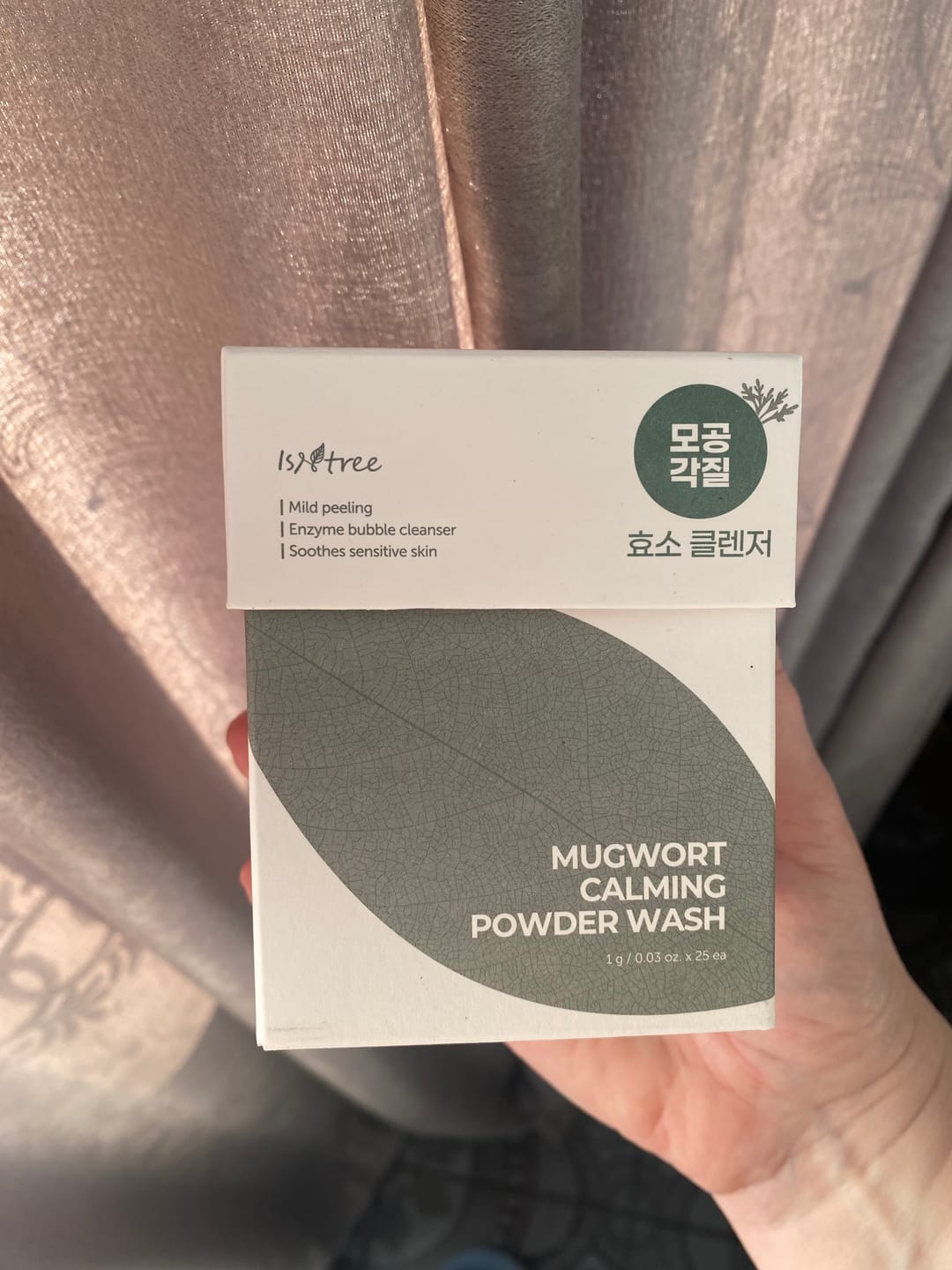 Customer photo review of Ādu nomierinošs enzīmu pūderis ar vībotni IsNtree Mugwort Calming Powder Wash