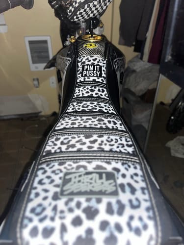 Customer photo review of Custom Seat Cover: 2020 Honda CRF110F