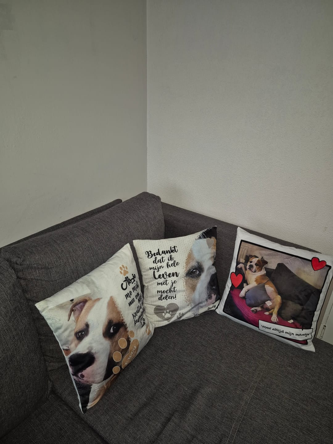 Customer photo review of Als je me mist - Gepersonaliseerd kussen