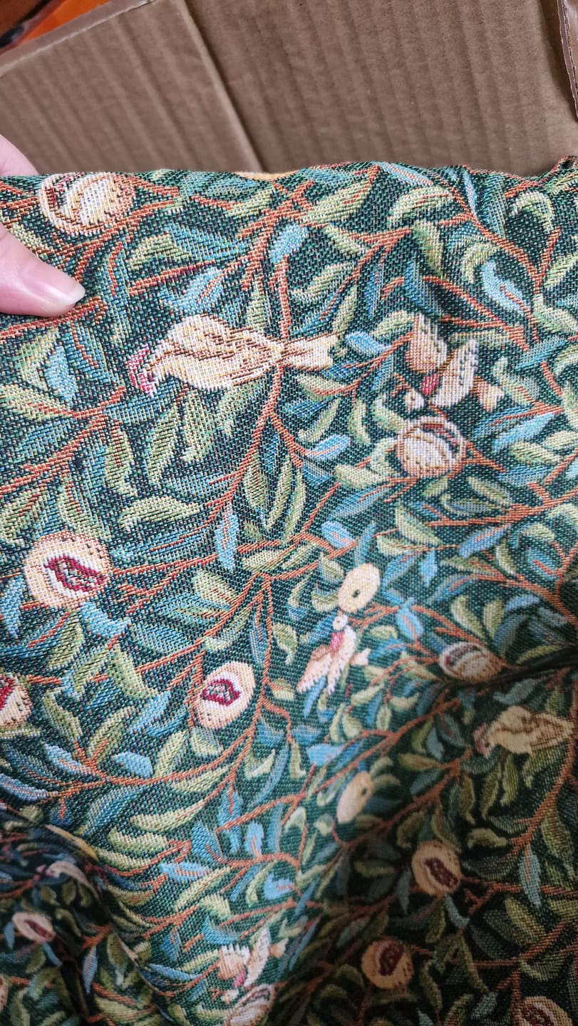 Customer photo review of Birds and Fruits Tapestry Fabric