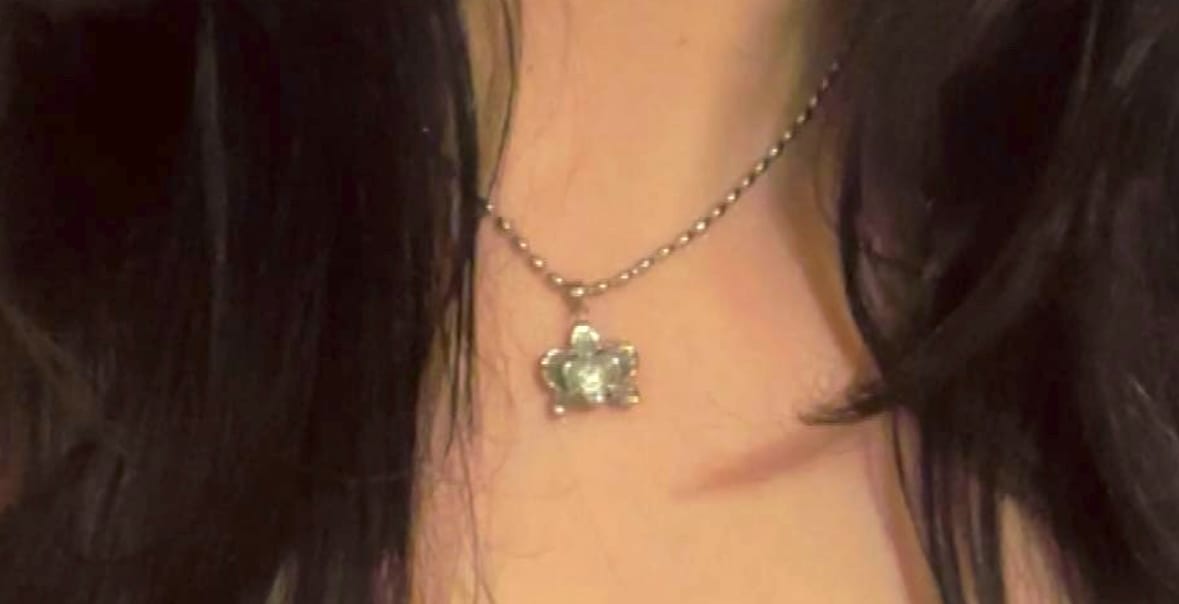 Customer photo review of Orchid Flower Necklace