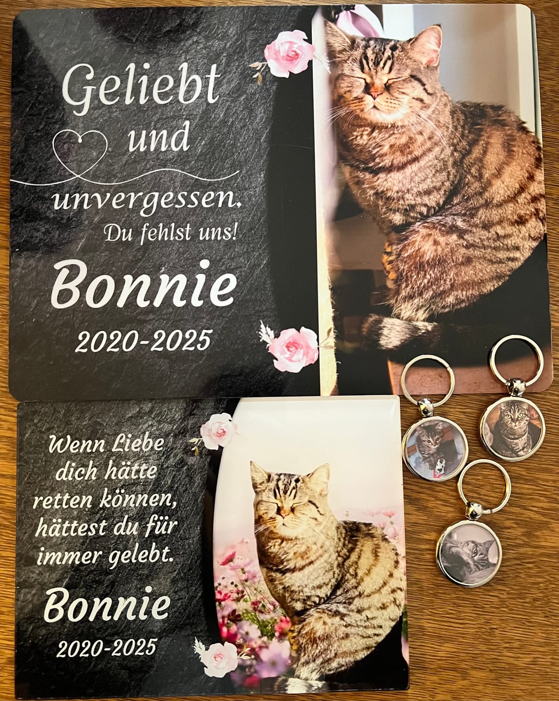 Customer photo review of Schlüsselanhänger-Bundle Rund 3x dein Foto für nur 19,90 €