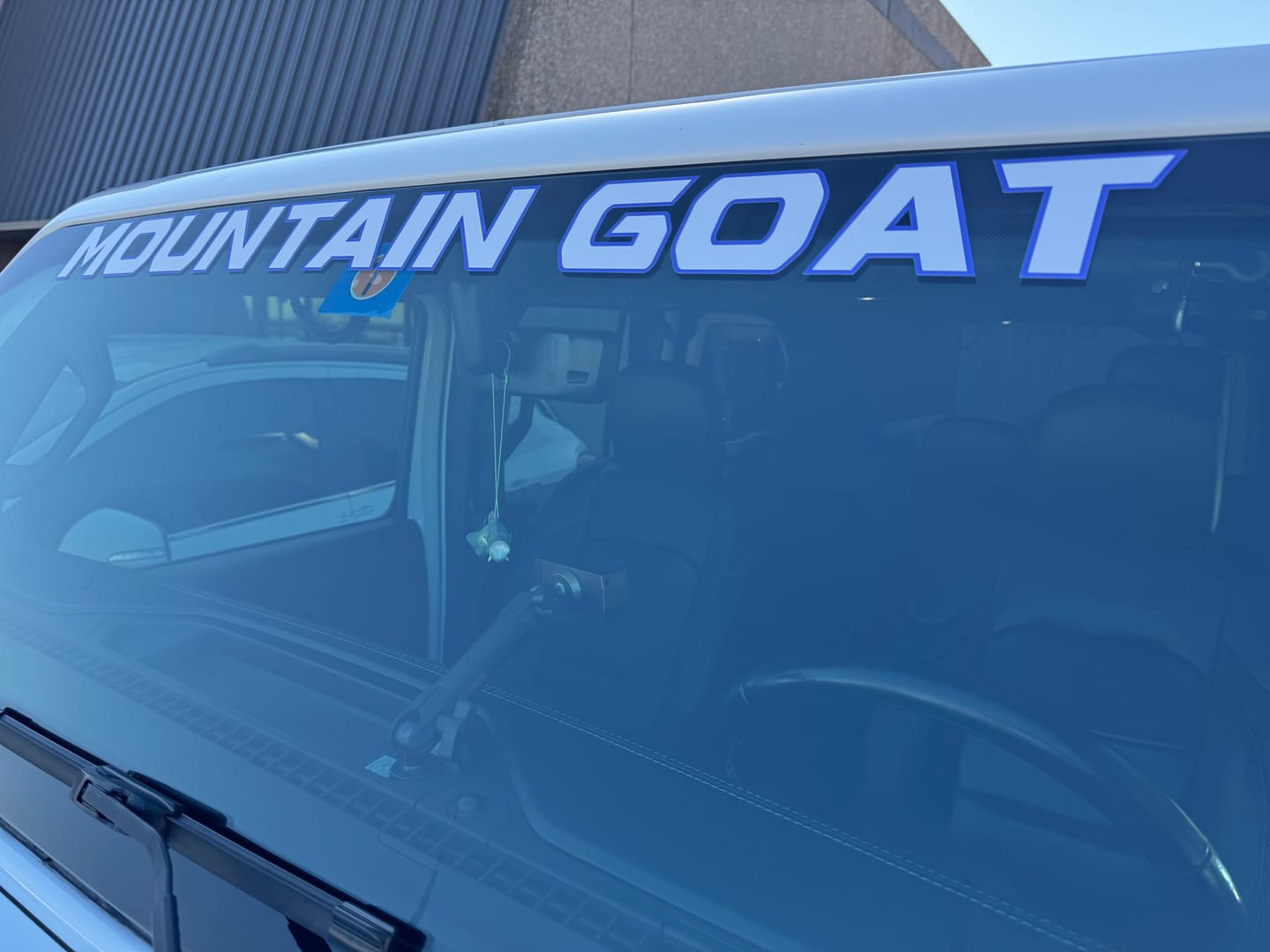 Customer photo review of Windshield Lettering