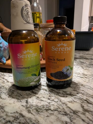 Customer photo review of Soursop Bitters & Black Seed Bitters Bundle