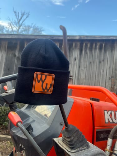 Customer photo review of Custom Beanies Leather Patch