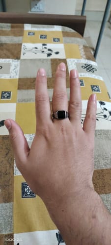 Customer photo review of Black Rhodium Truly Bold Ring For Him