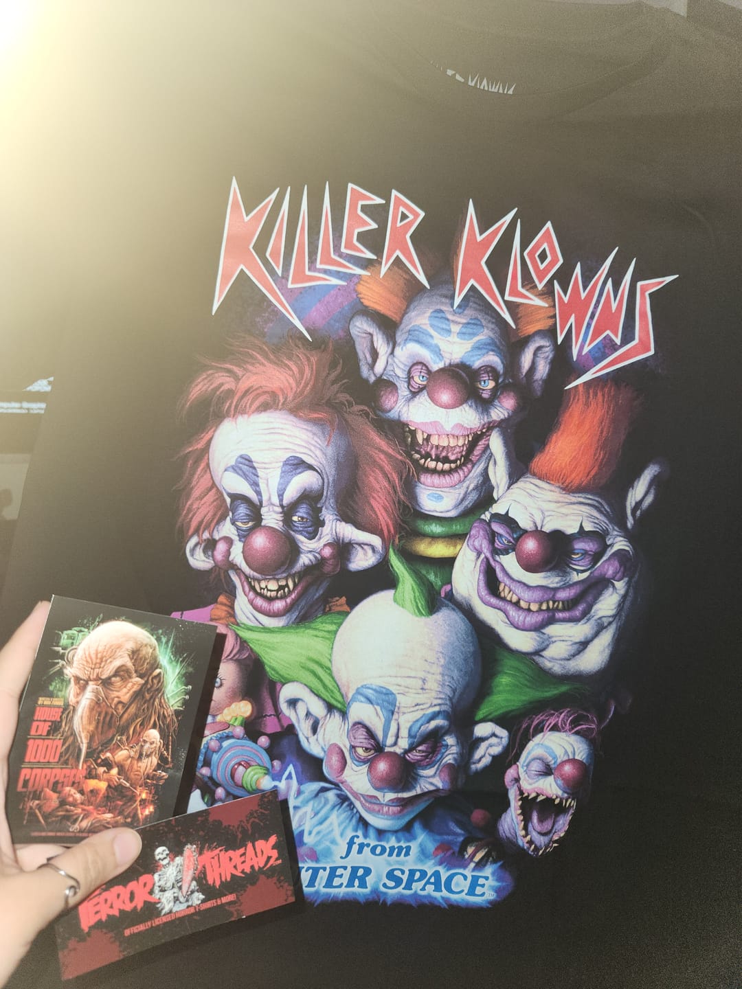 Customer photo review of Killer Klowns From Outer Space Horrific Harlequins T-Shirt