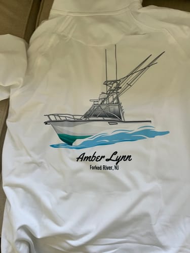 Customer photo review of Custom Digital Boat Artwork