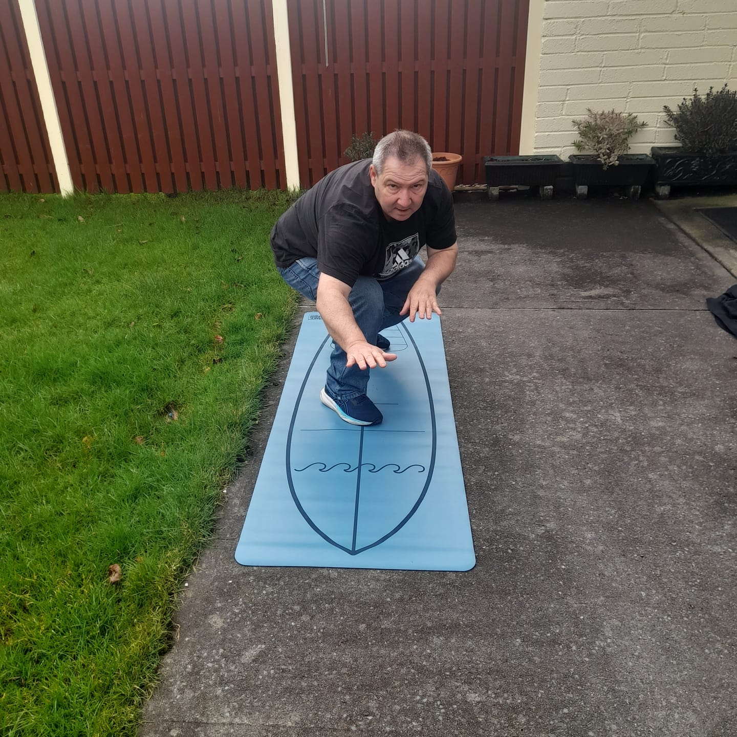 Customer photo review of Surfing mat, the yoga mat for Surfers