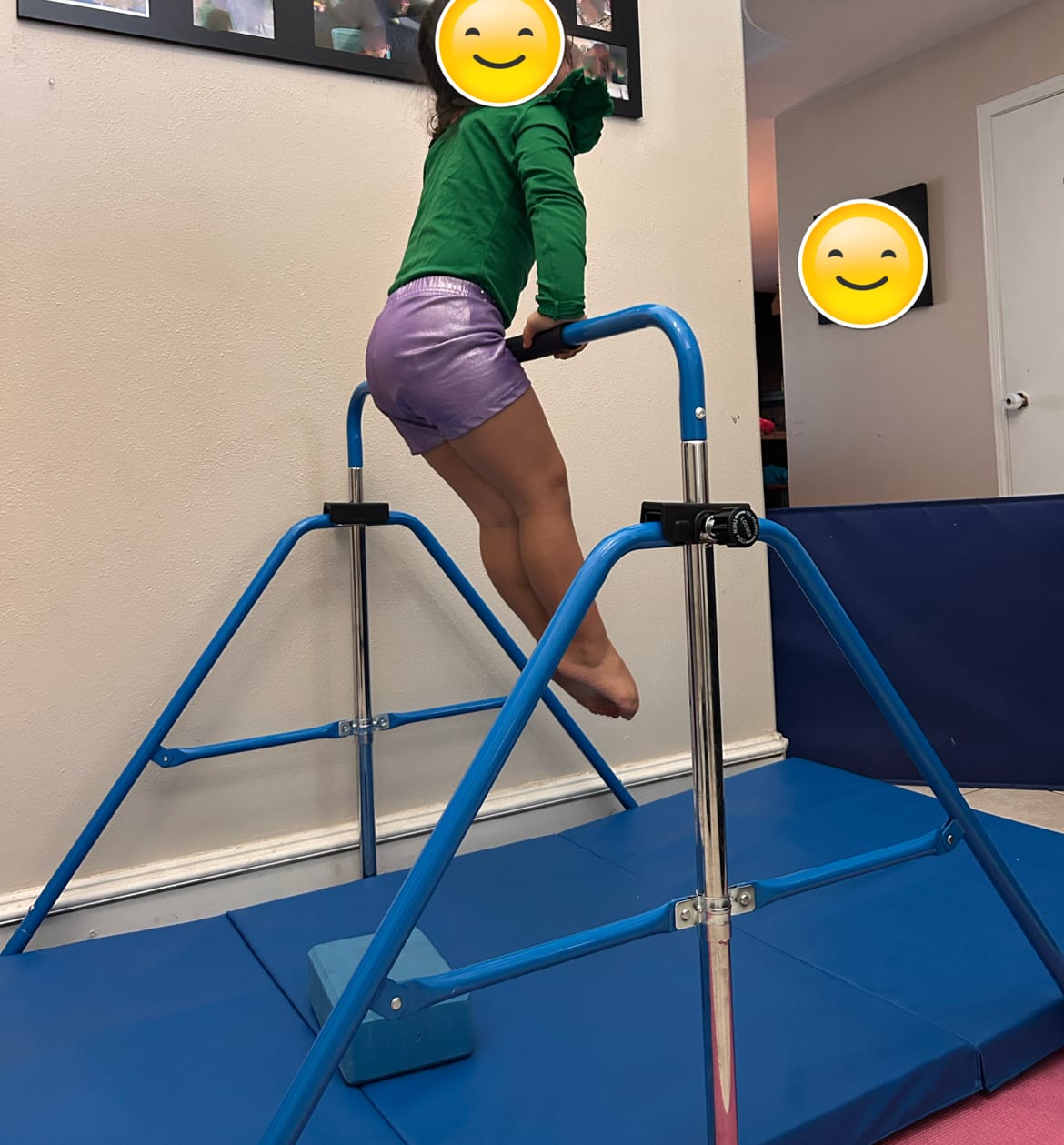 Customer photo review of Kangaroo Hoppers Kids’ Gymnastics kip bar bundle