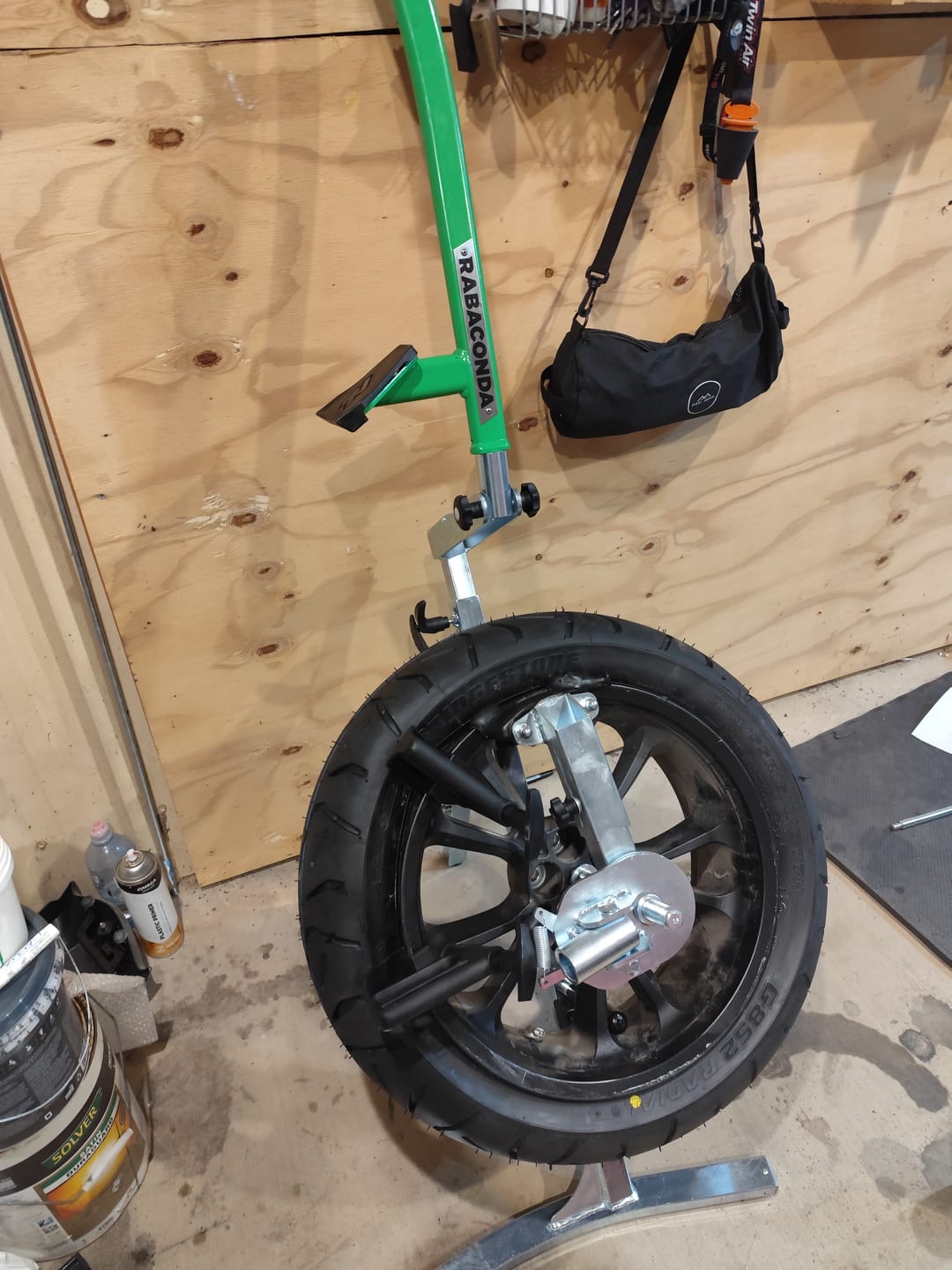 Customer photo review of Street Bike Tire Changer