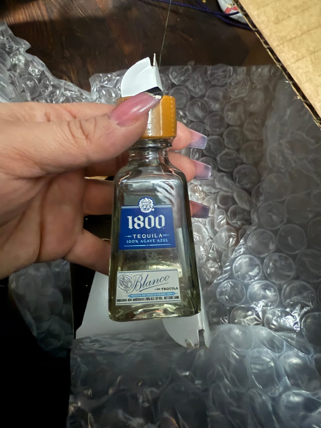 Customer photo review of 1800 Silver Tequila Miniature Shots (10 Of 50ML)