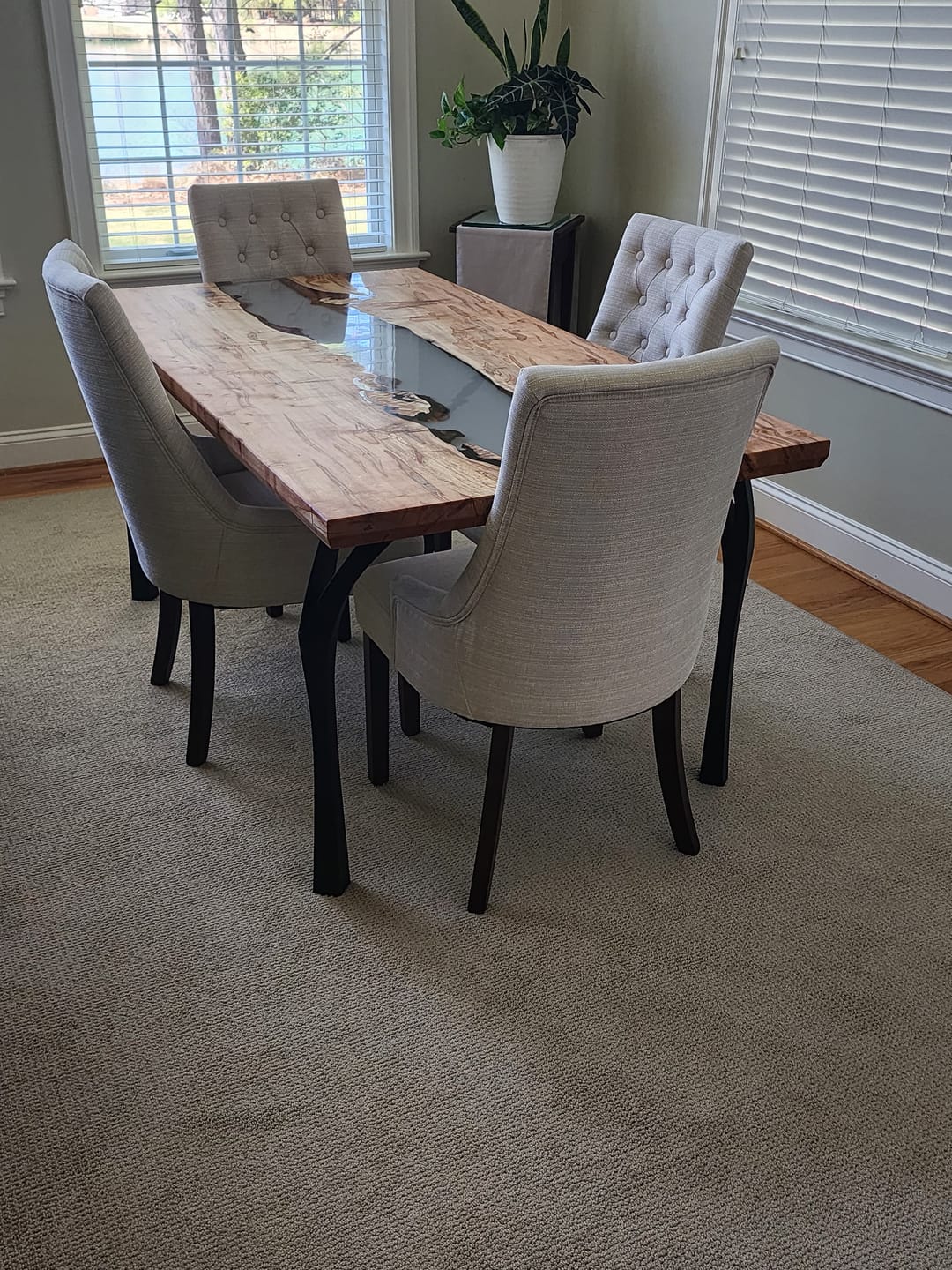 Customer photo review of Desk Legs 508 Faras 28H Modern Metal Table Legs