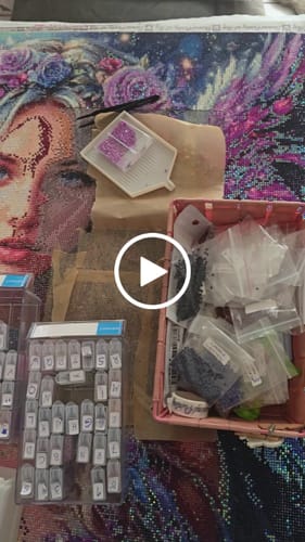 Customer video review of 5D Diamond Painting AB Steine - Himmelsengel mit 100 Farben