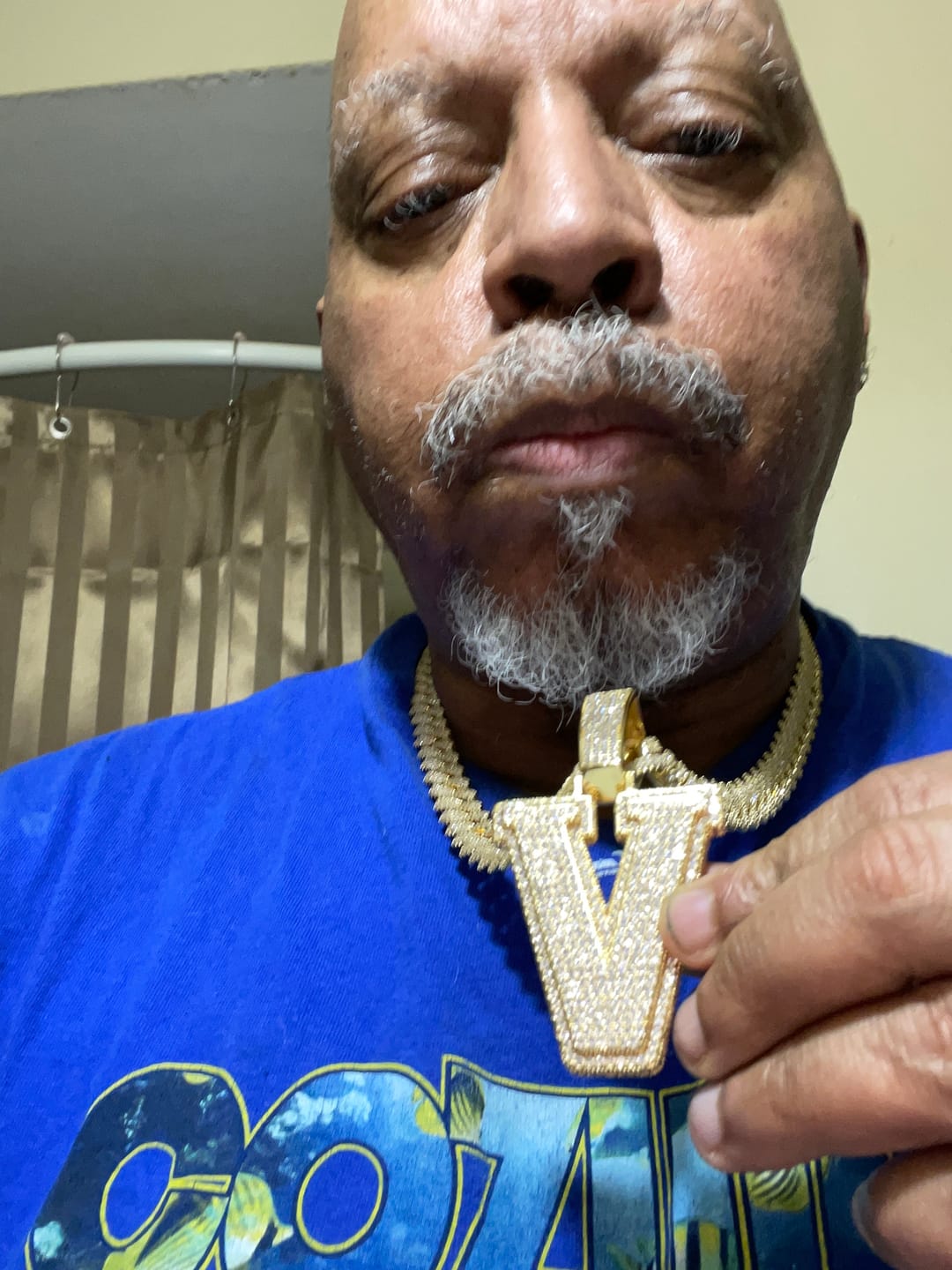 Customer photo review of Layered Bold Custom Single Letter Pendant