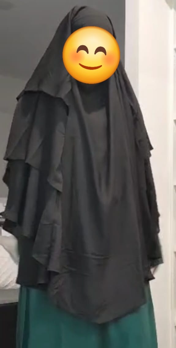 Customer photo review of Chiffon Khimar - Black