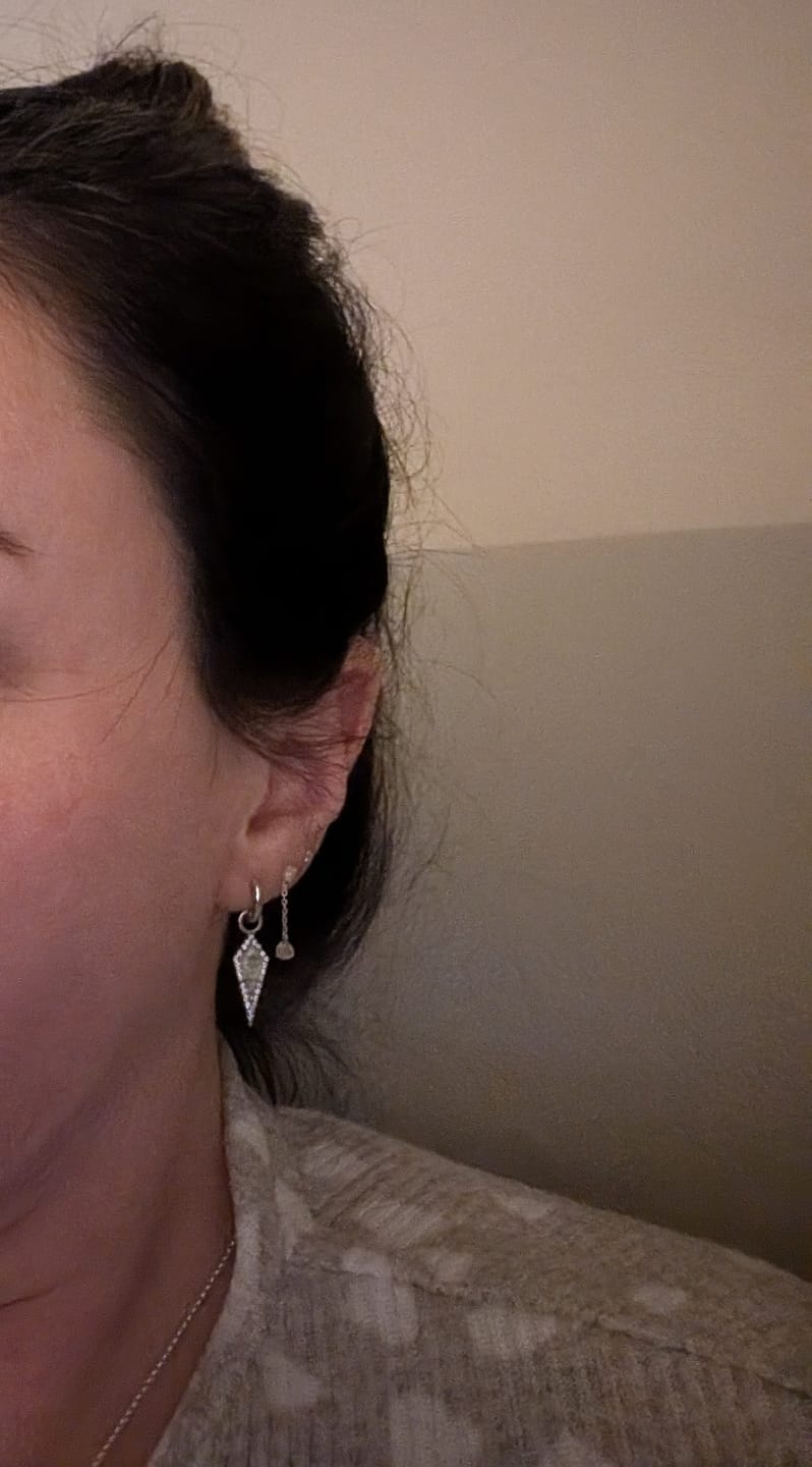 Customer photo review of AURA Mini Moonstone Pavé Kite Charm