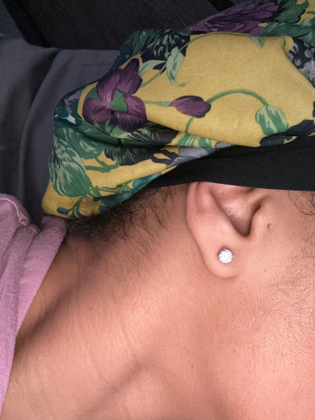 Customer photo review of Moissanite Stud Earrings - 925 Silver