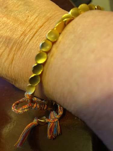Customer photo review of Tibetan Bracelet of Fortune