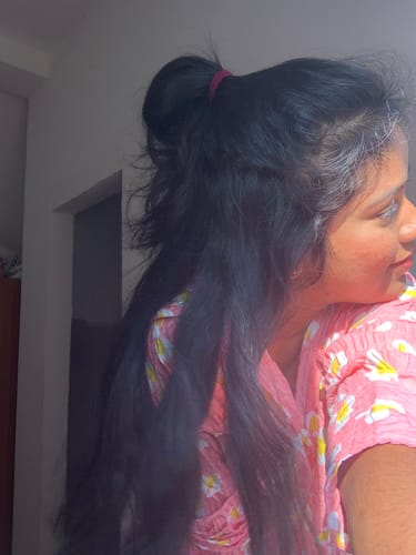 Customer photo review of Morning Bloom Oversize Shirt