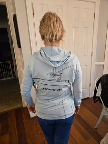 Customer photo review of Custom Women's Breeze Tech Hooded T-Shirt - ANETIK