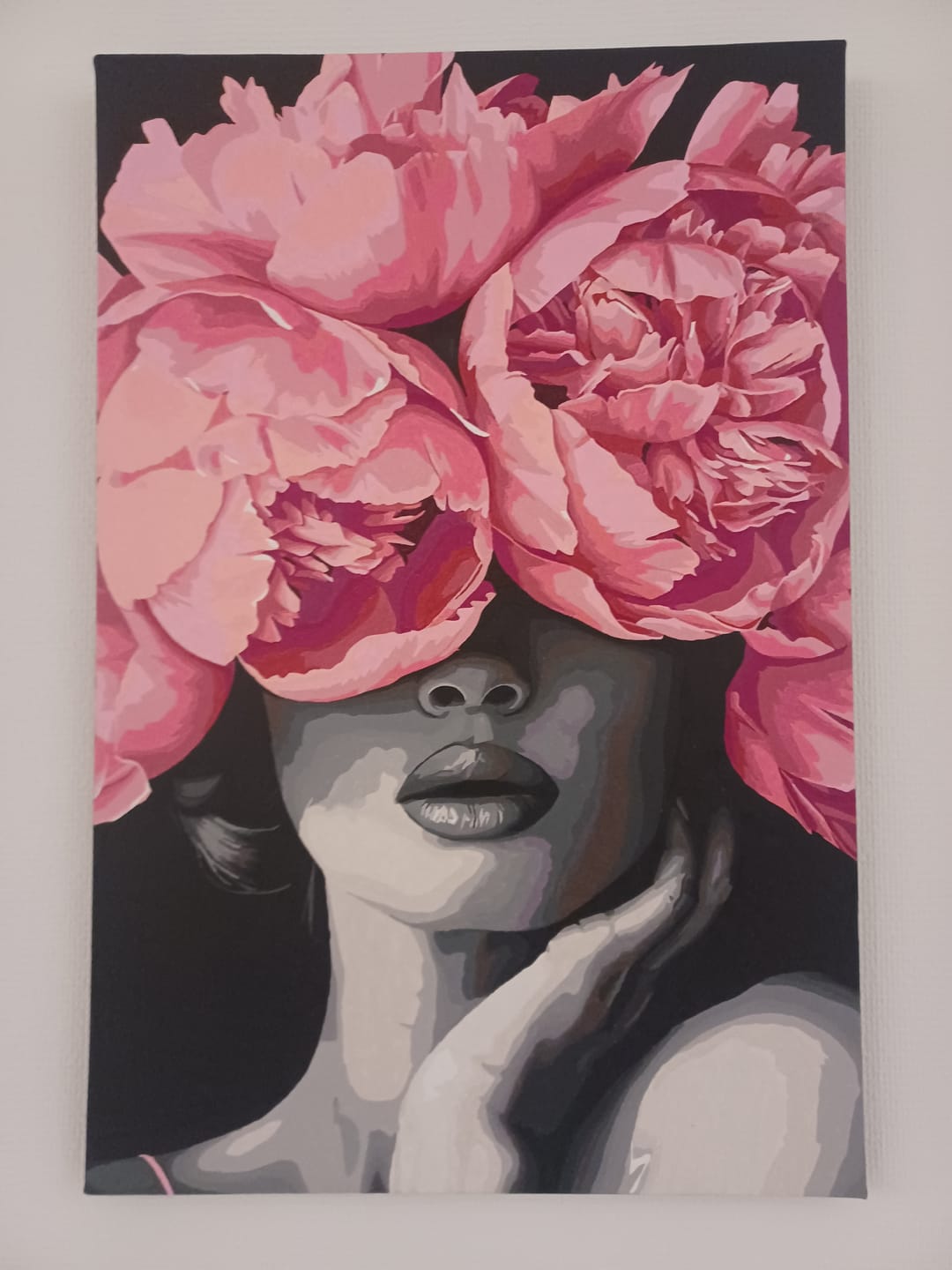 Customer photo review of Malen nach Zahlen - Noir Woman - Premium Painting
