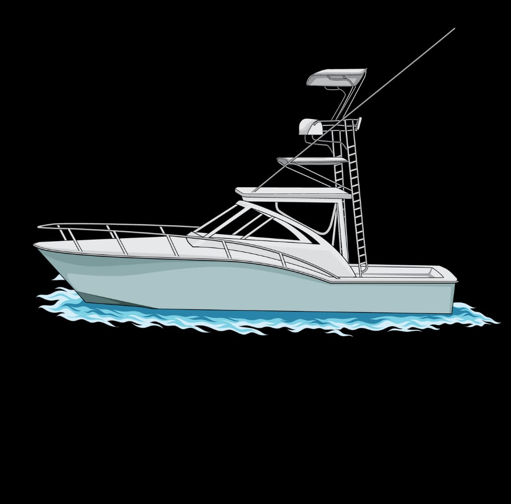 Customer photo review of Custom Digital Boat Artwork