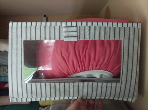 Customer photo review of Caja De Almacenamiento De Tela Con Transparencia