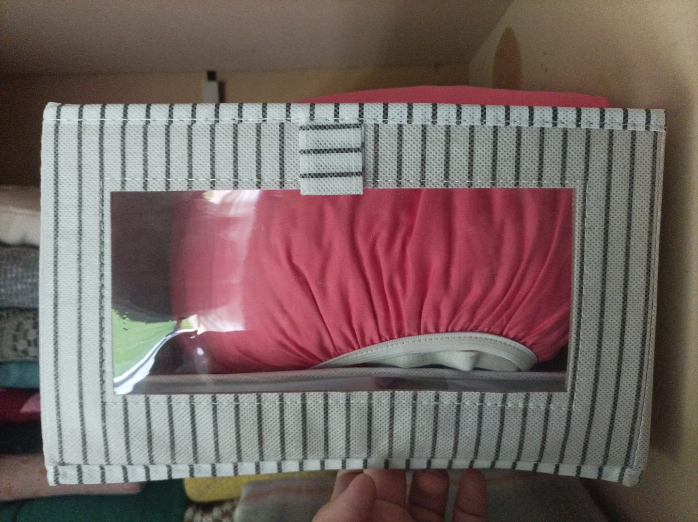 Customer photo review of Caja De Almacenamiento De Tela Con Transparencia