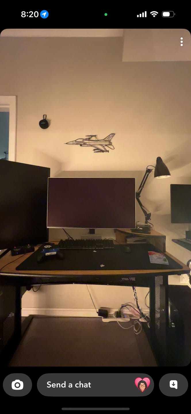 Customer photo review of F-16C Fighting Falcon Angle Silhouette Metal Wall Art
