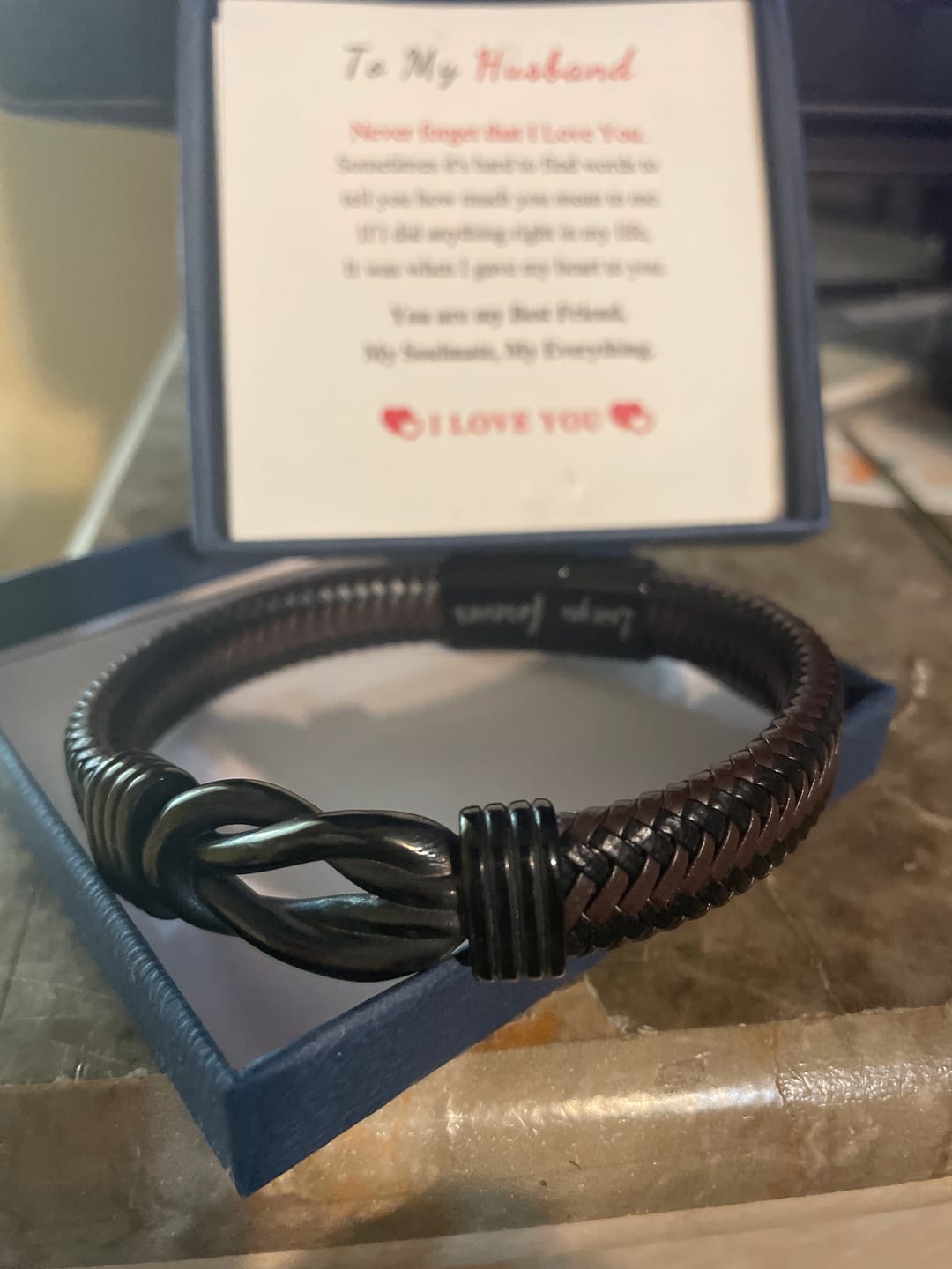 Customer photo review of Braided Leather Bracelet |