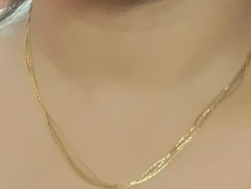 Customer photo review of Golden Layered Choker