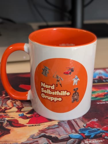 Customer photo review of TassenExpress - Becher Keramik Tasse mit Logo bedruckt 325ml Firmenlogo