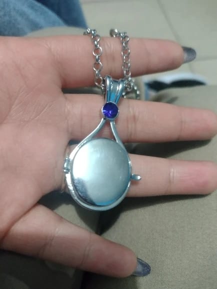 Customer photo review of H2O Just Add Water Mermaid Locket Necklace