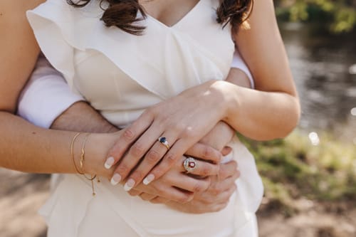 Customer photo review of Classique White French Tip DIY Semicured Gel Nail Sticker Kit