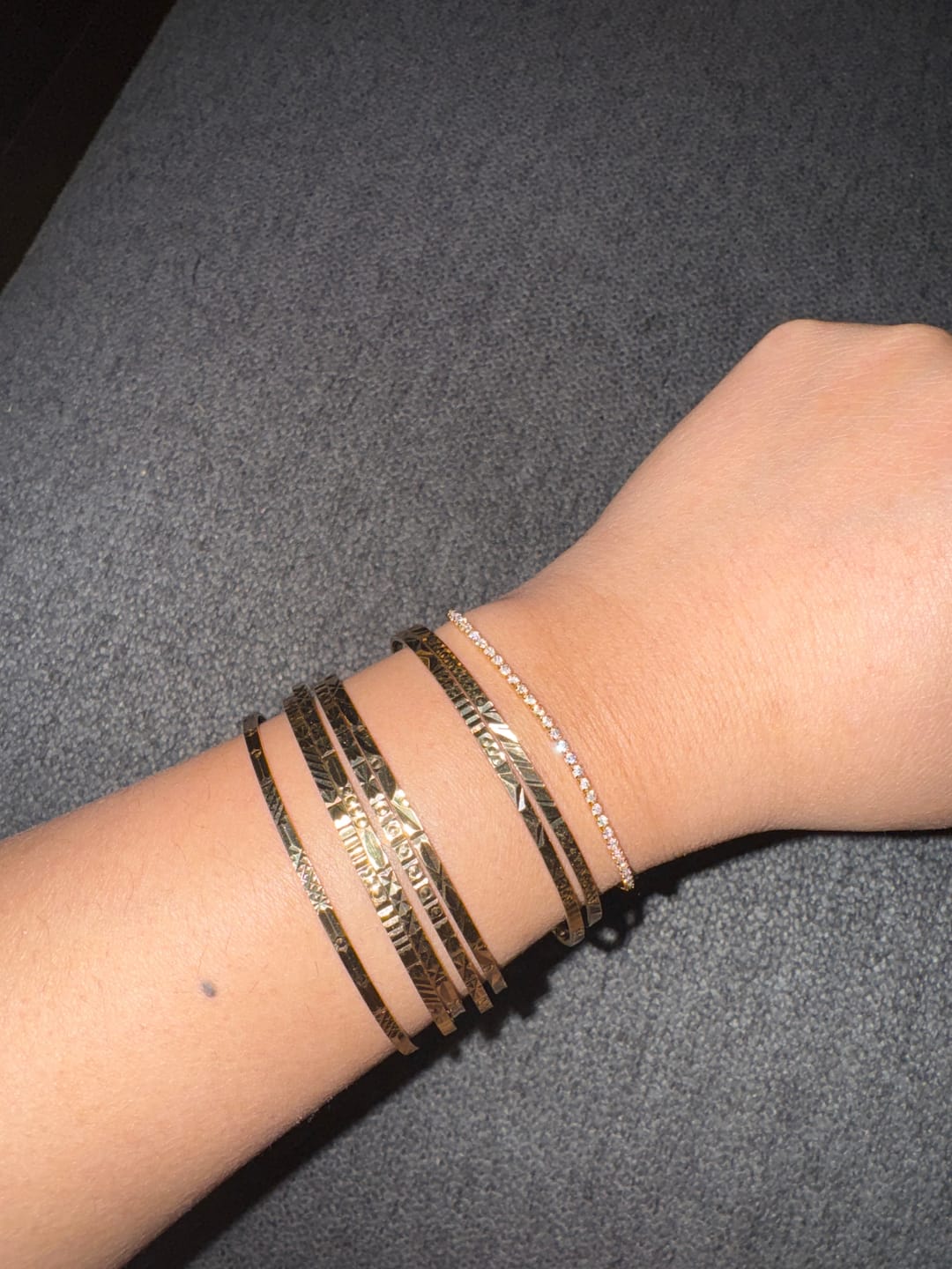 Customer photo review of Mini Hoop Earrings - Vermeil