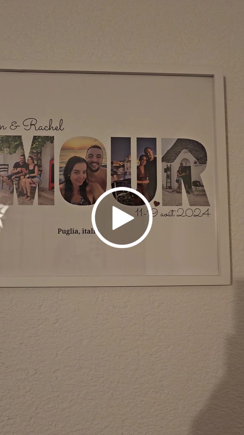 Customer video review of Amour  Lettres - Affiche personnalisée