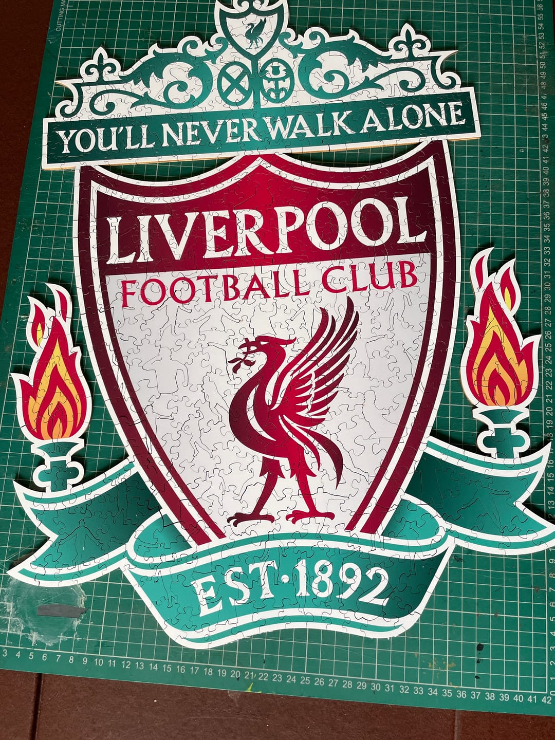 Customer photo review of Liverpool FC® Crest - Wooden Puzzle