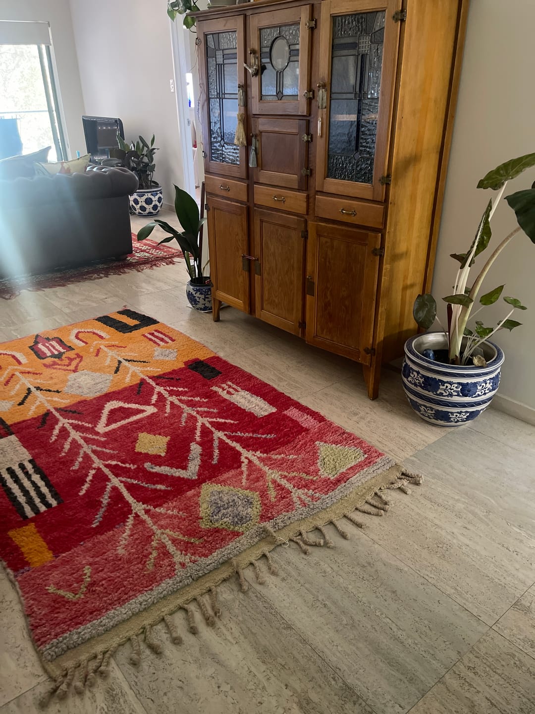 Customer photo review of Lamuna - Moroccan Rug Boujaad | Colorful Authentic Berber Handmade Bedroom Rug | 7'22x4'40 Ft | 2,20x1,34 m